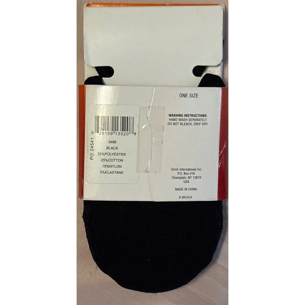 NEW Kushyfoot 2pk Black Foot‎ Covers, Regular/One Size